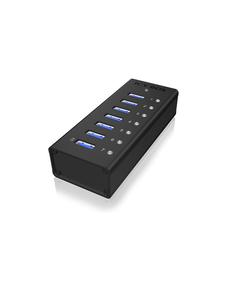 Hub  7-Port Icybox Usb 3.0 Ib-Ac618 Aluminium