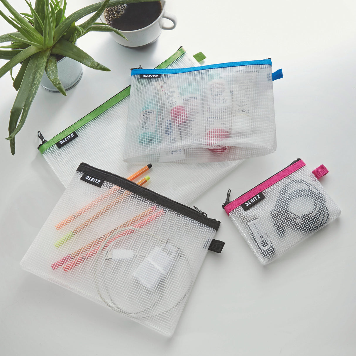 Leitz Bolsita Wow Higiénica Lavable Cremallera 17x24 Cm Fondo Extensible Verde