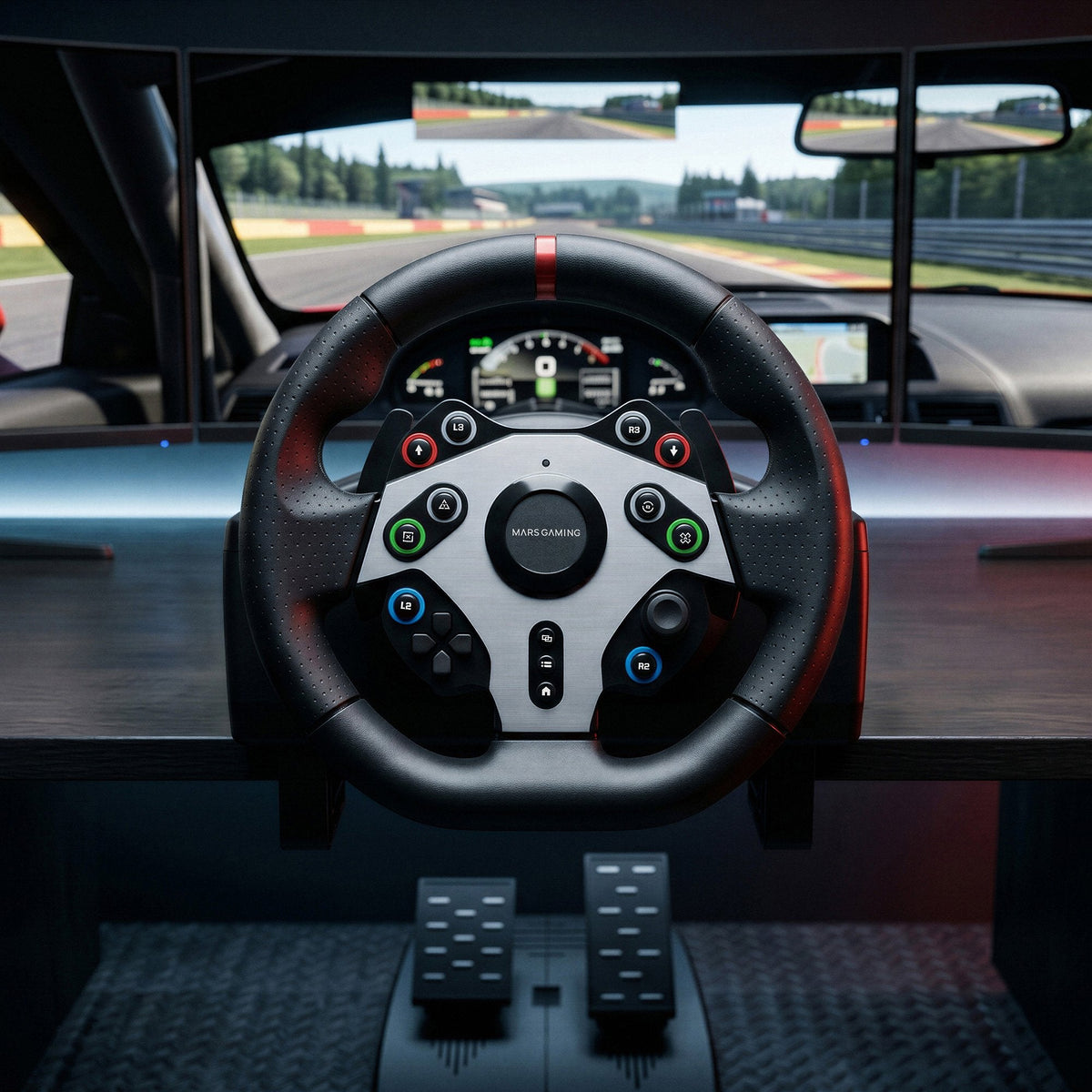 Volante Con Pedales Mars Gaming Mwh-Rsxtwo