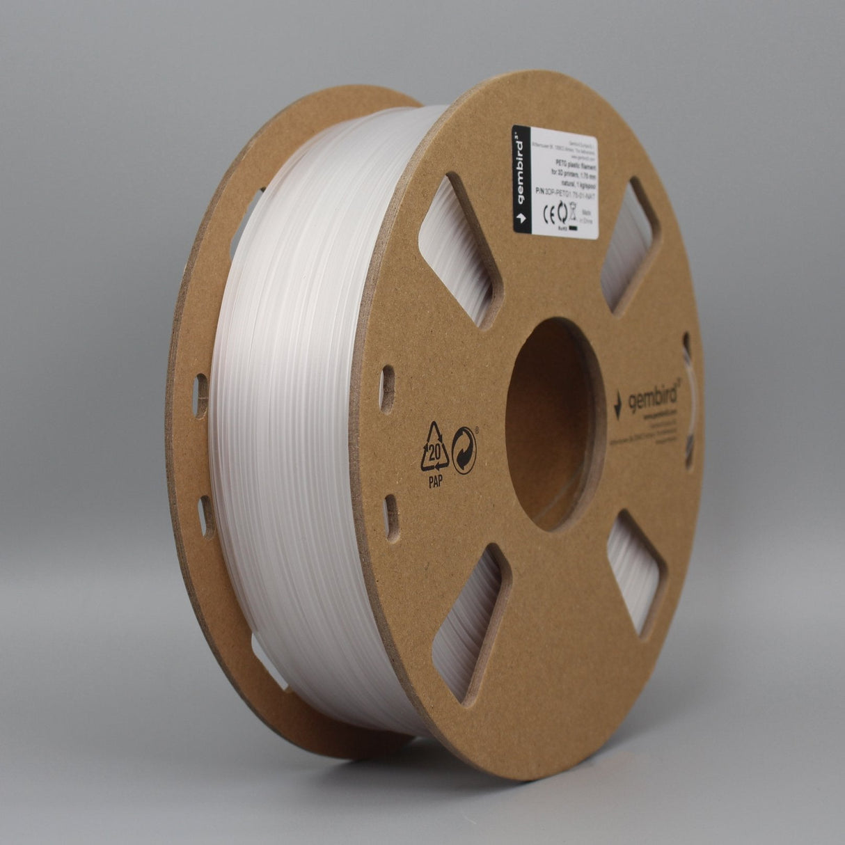EAN 8716309090780 - Gembird 3DP-PETG1.75-01-NAT material de impresión 3d Polietileno tereftalato glico (PETG) Transparente 1, imagen 2
