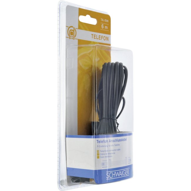 Cable De Conexión Telefónica Schwaiger Rj-11 - Rj-11 6m