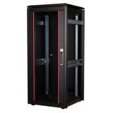 Roline 19-Zoll Netzwerkschrank Pro 26 He, 600x600 Bxt Glastr Schwarz