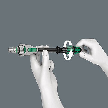 Wera 9720 Inserto De Espuma 8000 A Zyklop Trinquete 1/4" Juego 1, 37 Piezas, Juego De Herramientas Negro/Gris, Juego De Trinquete Y Vaso, En Inserto De Espuma Para Carro De Taller