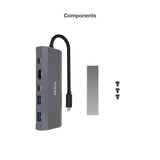 Docking Usb Tipo-C Tooq Tqe-2241g Ranura Ssd M.2 1xhdmi 2xusb 1xusb Tipo-C 1xlector Tarjetas 1xusb Tipo-C Pd