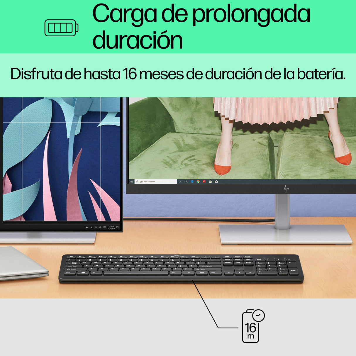 EAN 0195908430087 - HP 230 Wireless Keyboard teclado Universal RF inalámbrico Negro imagen 7