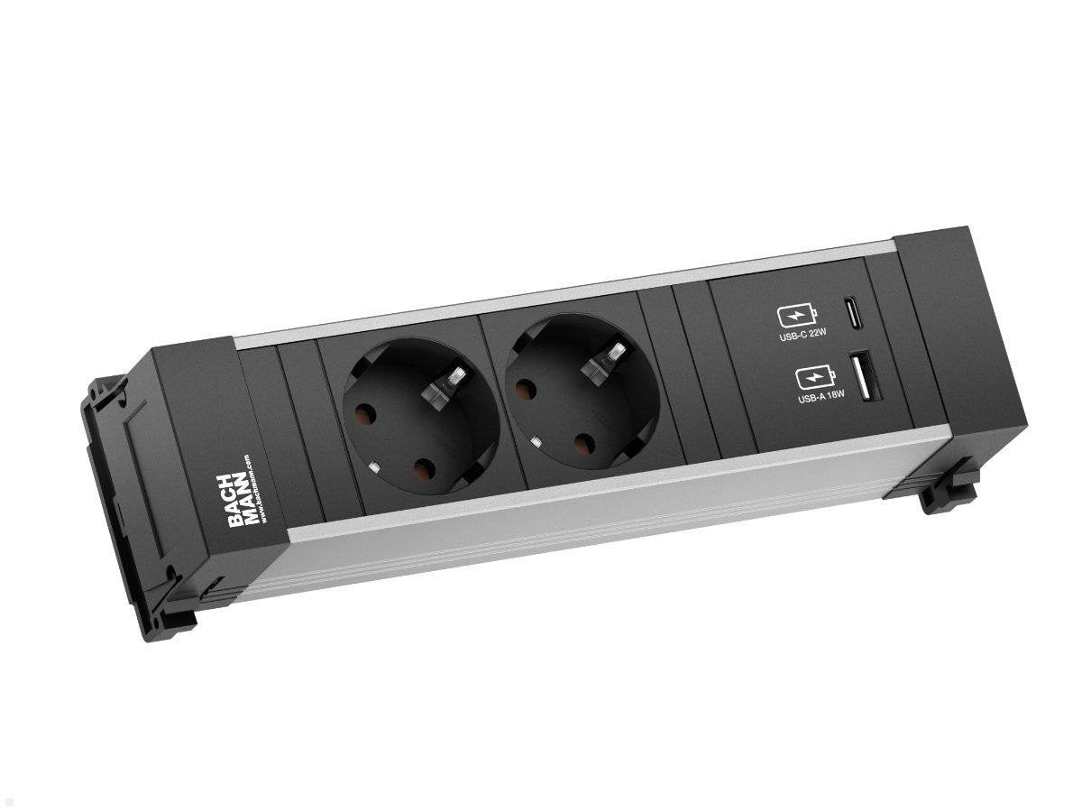 Bachmann Power Frame 2xschutzkt. Usb A&C, Usb Charger 22w 0,2m Gst18