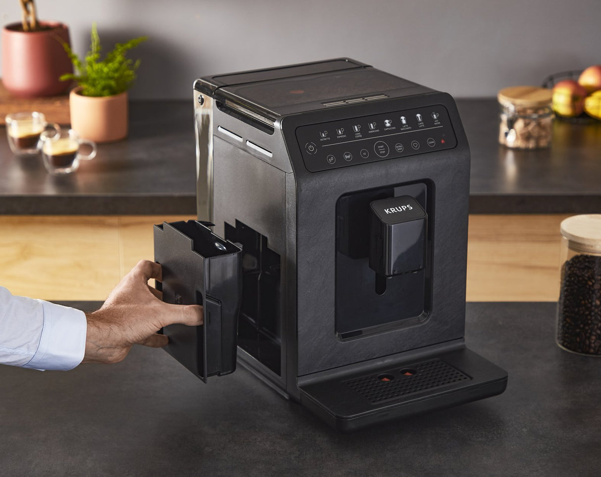 Cafetera Expreso Krups Evidence Eco-Design 1450w 15 Bares Negra