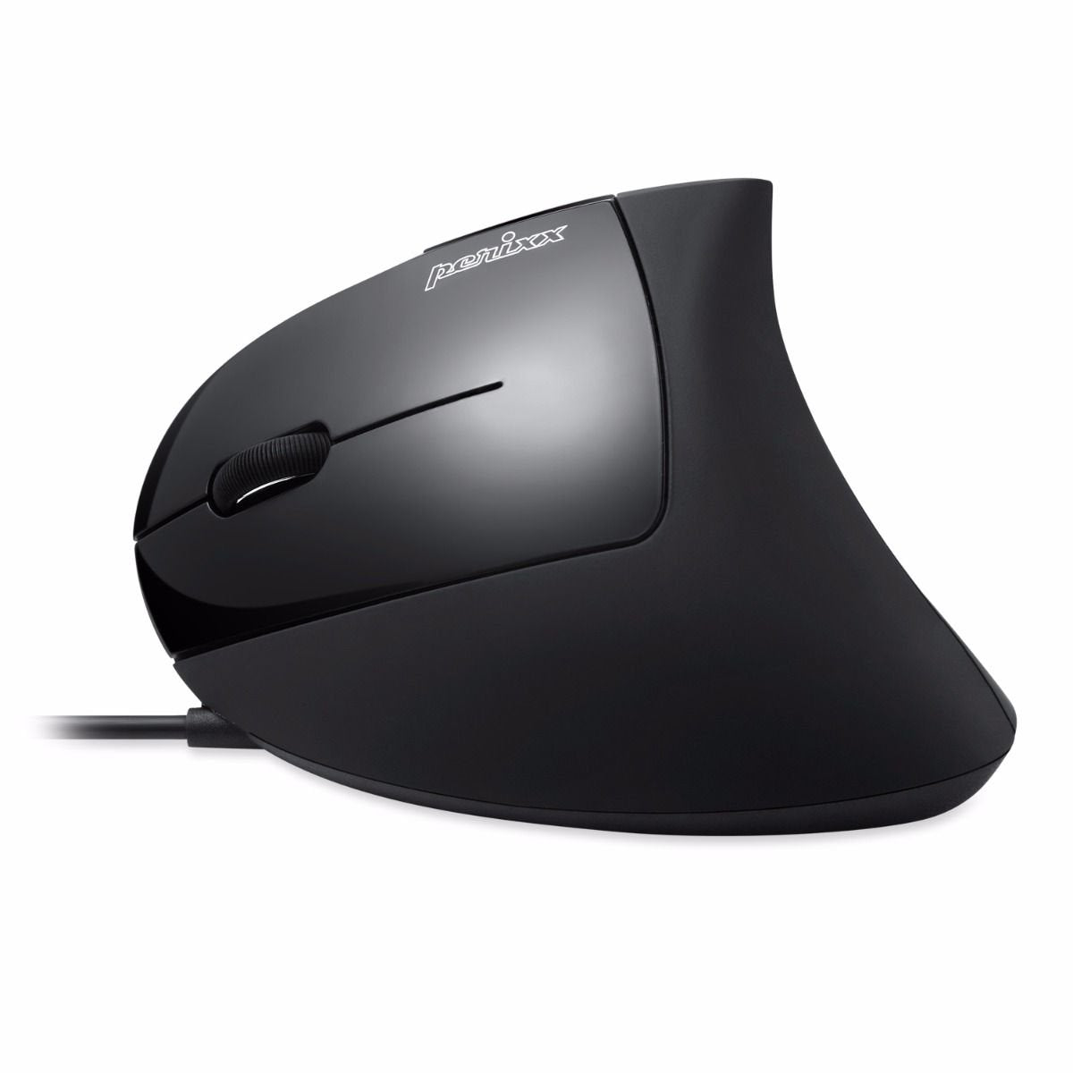 Perixx Perimice-513 L, Ratón Ergonómico, Para Zurdos, Vertical, Negro