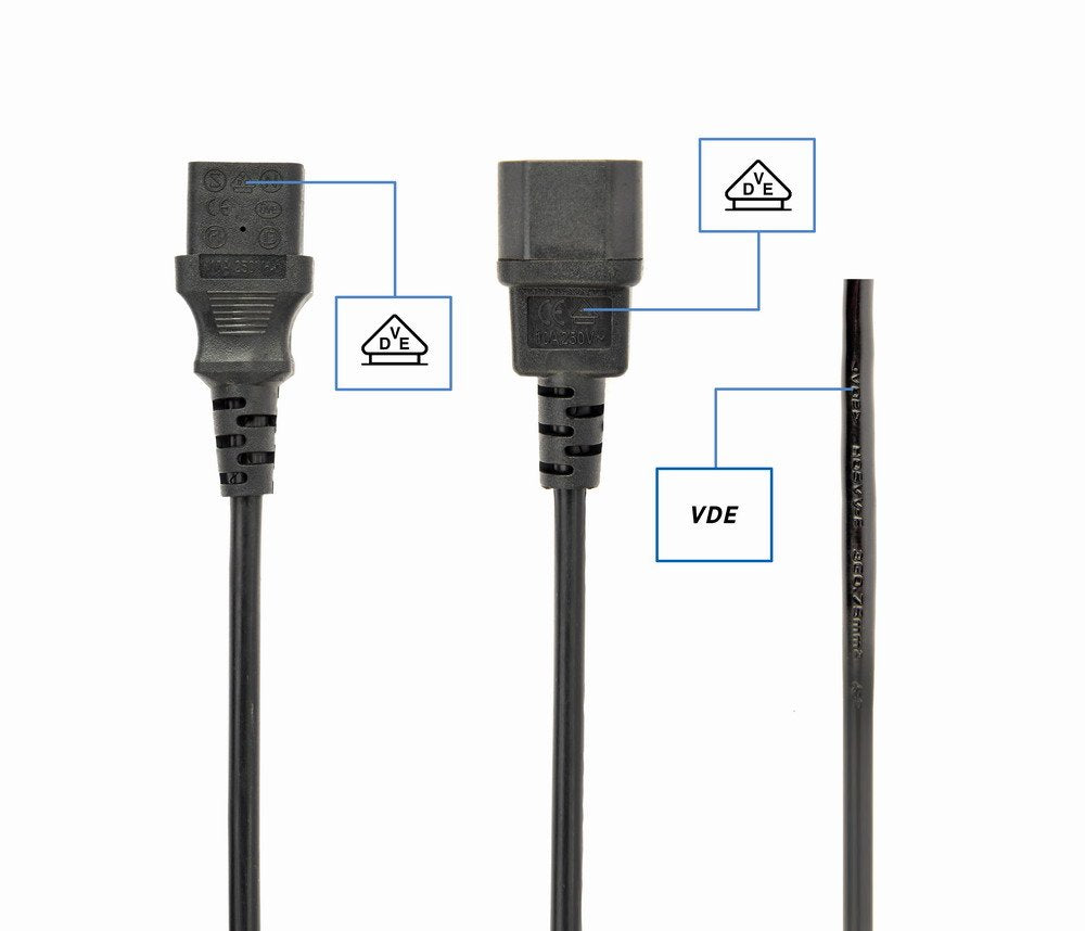 Gembird Cable Alimentacion Chuco Pc-186-Vde   1.8metros - Negro
