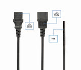Gembird Cable Alimentacion Chuco Pc-186-Vde   1.8metros - Negro