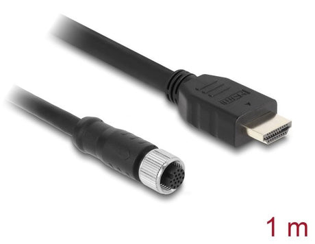 EAN 4043619812172 - DeLOCK 81217 cable para sensor y actuador 1 m M12 HDMI Negro imagen 2