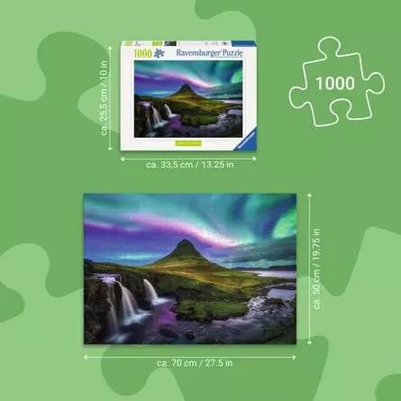 Ravensburger Puzzle Power Of Nature - Nordlichter Über Kirkjufell (1000 Teile) 12001744