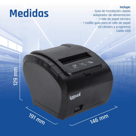 EAN 8435364316641 - iggual TP8002 203 x 203 DPI Alámbrico Térmica directa Impresora de recibos imagen 13