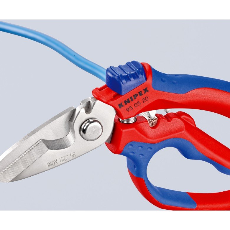 Tijeras Eléctricas Con Ángulo De Knipex 95 05 20 Sb Rojo/Azul