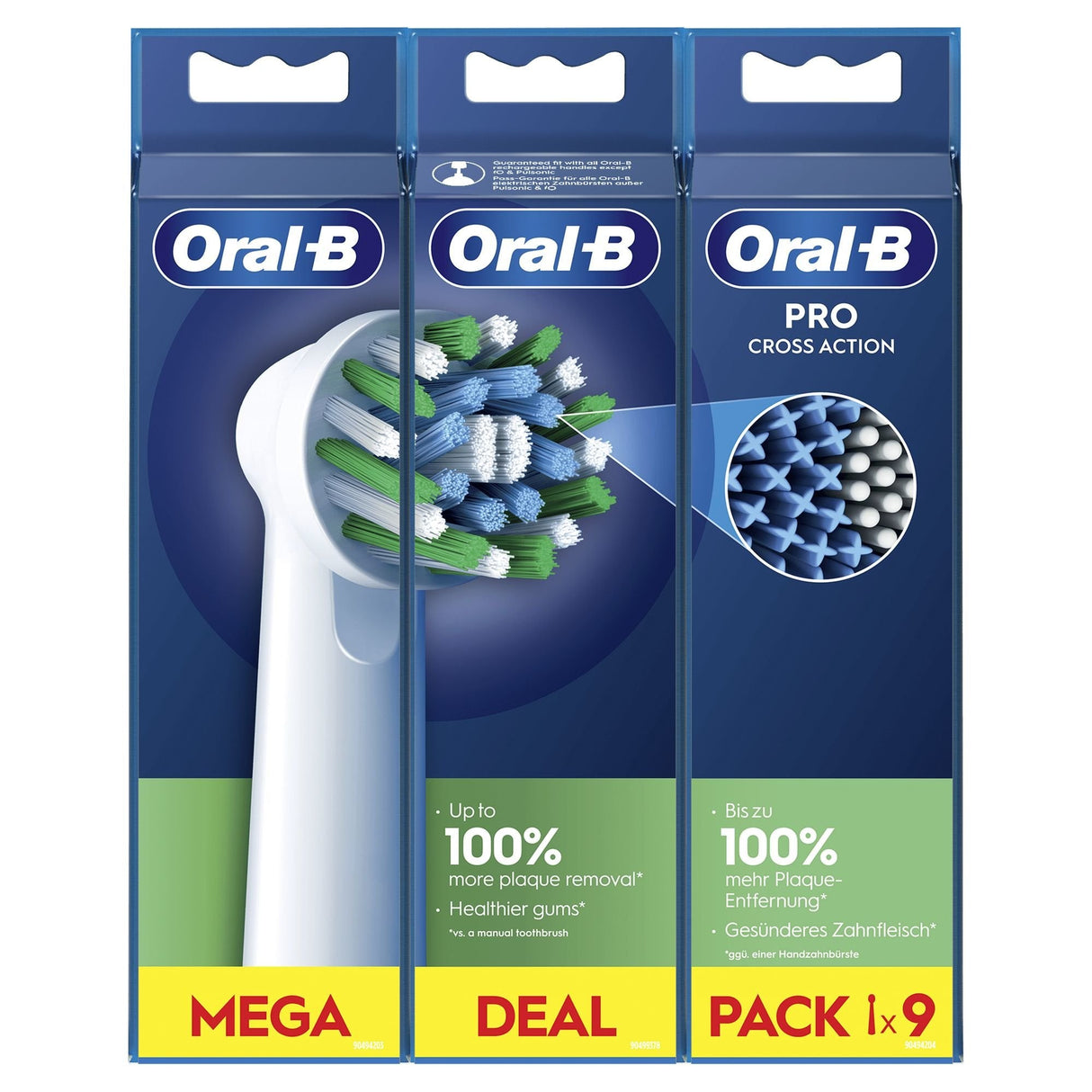 Cabezal De Recambio Para Cepillo Oral-B Pro Cross Action Pack 9 Uds