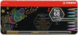 Stabilo Rotulador Pen 68 Metallic En Estuche De Metal 8 C/Surtidos Metálicos