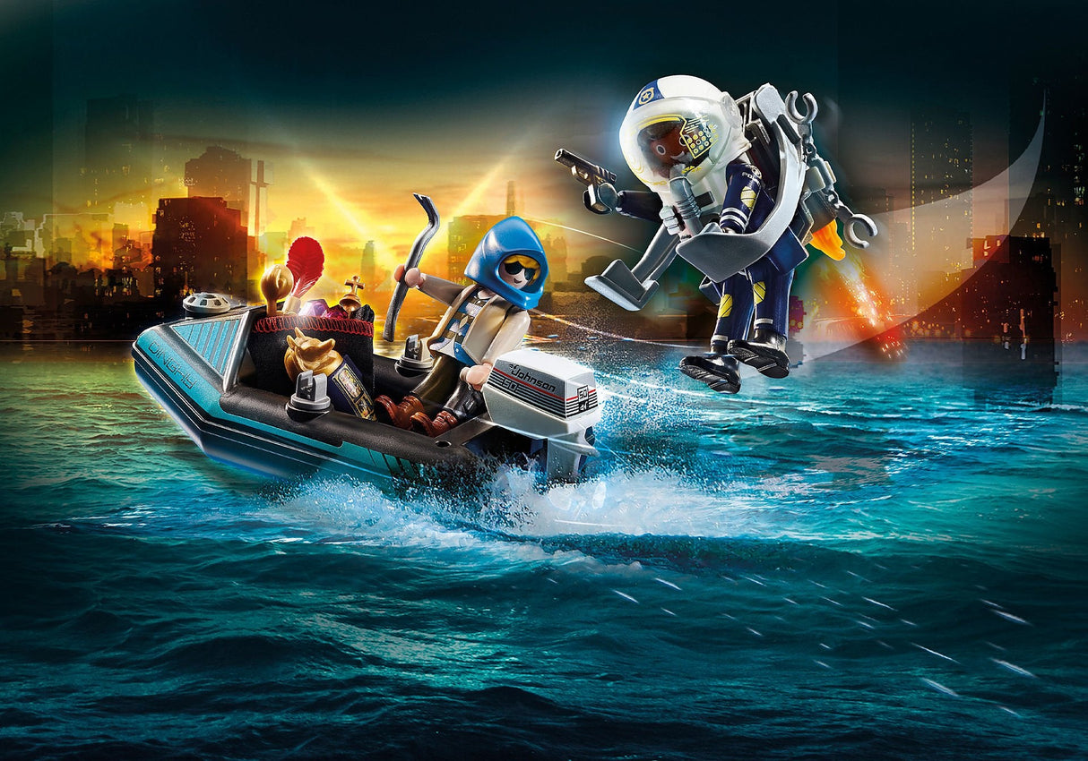 Playmobil 70782 Jetpack De La Policía: Arresto Del Ladrón De Arte