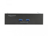 Panel Frontal De Delock De 5,25" Con 2 Puertos Tipo A Superspeed ??Usb (Usb 3.2 Gen 1)