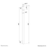 Neomounts By Newstar Extension Pole For Cl25-540 550bl1 Projector Ceiling Mount Extended Height 89cm Black