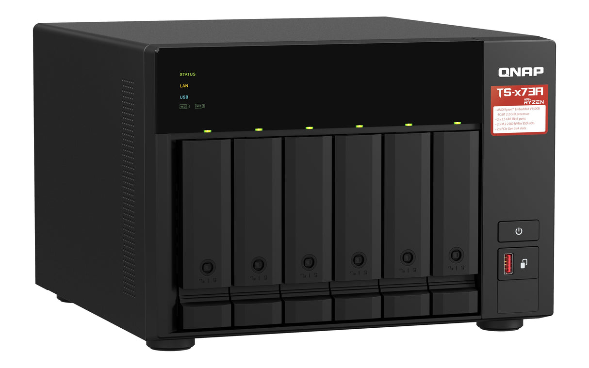 Nas Qnap Ts-673a-8g 6 Bahías 3.5'- 2.5' 8gb Ddr4 Formato Torre