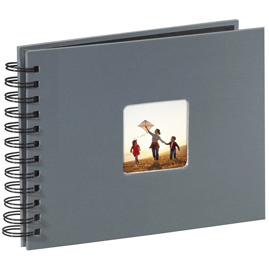 Hama  Fine Art  Spiral Grey 24x17 50 Black Pages 94884