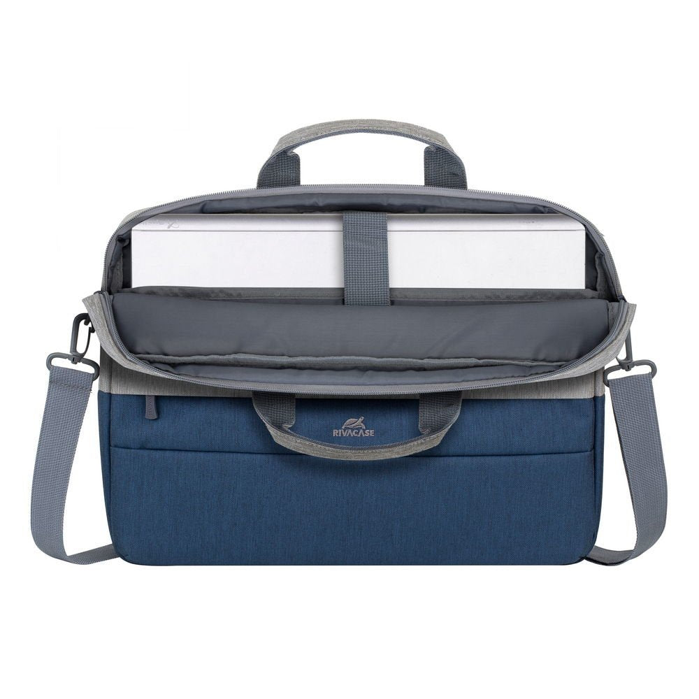 Rivacase 7562 Gris / Azul Oscuro Antirrobo Mochila Para Portátil 15.6