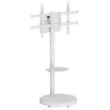 Techly Floor Stand With Trolley Shelf Lcd Led Plasma Tv 37inch-86" White