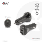 Cargador De Coche Usb Club3d 1xusb C, 2xusb A, 36w, 12 24v