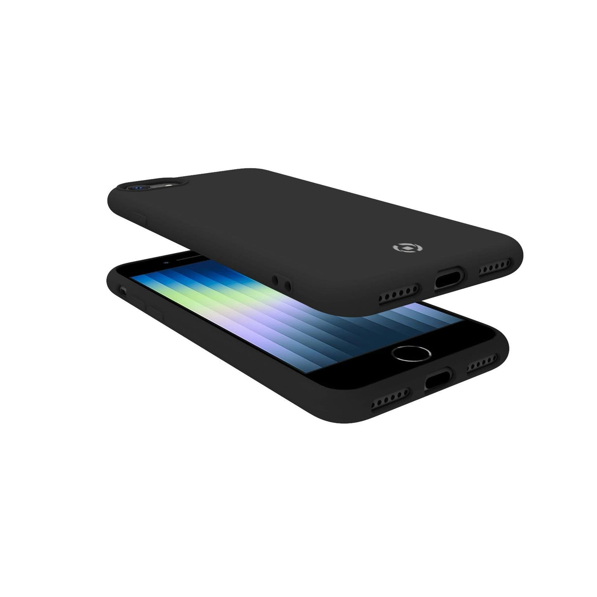 Celly Cromo Funda Para Iphone Se 2022 2020, Se 3rd. Se 2nd Iphone 8 / 7  (4.7") Negro