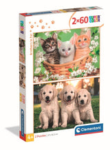 Puzzle Hermanos De Piel 2x60pzs