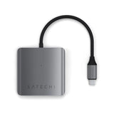 Satechi 4 Port Usb-C Hub Pd - Aluminiowy Hub Usb-C (4x Usb-C 10gbps, W Tym 1x 100w Pd) (Gris)