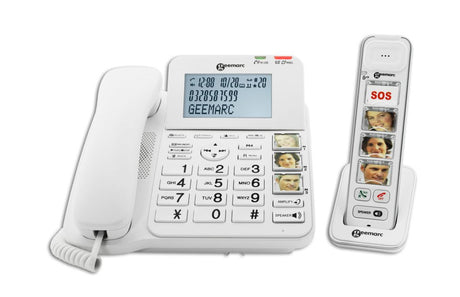 EAN 3521350020809 - Geemarc Telecom Combi-Photo 295 Teléfono DECT/analógico Identificador de llamadas Blanco imagen 2