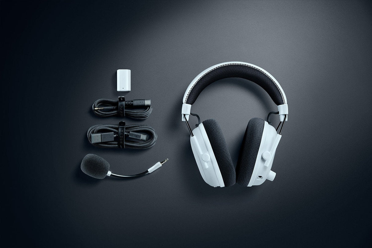 Razer Negroshark V3 Pro (Blanco/Negro, Anc, 2,4 Ghz-Dongle, Bluetooth, Usb, 3,5 Mm Klinke) Rz04-05400200-R3m1