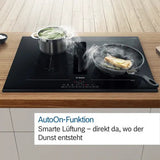 Bosch Home Set Pvq711ga7 Pvq711f15e + Hez9vdsb2, Placa De Cocción Independiente Negra, 70 Cm, Con Campana Extractora Integrada Pvq711ga7