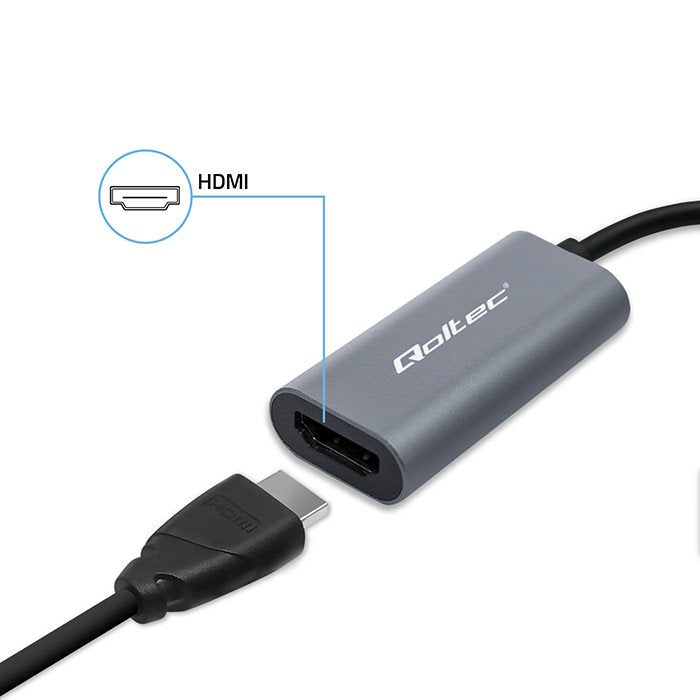 Adapter Aluminiowa Przejsciówka Usb-C Na Hdmi 4k 60hz 32awg