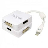 Logilink Adaptador 3en1 Mini Displayport A Hdmi + Dvi + Dp Blanco Cv0045a