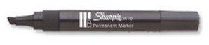 Sharpie Marcador Permanente Negro W10 Punta Biselada -12u-