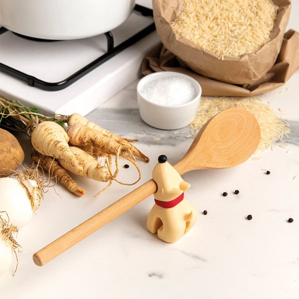 Ototo  Buddy Sandstone Beige Spoon Holder & Steam Releaser