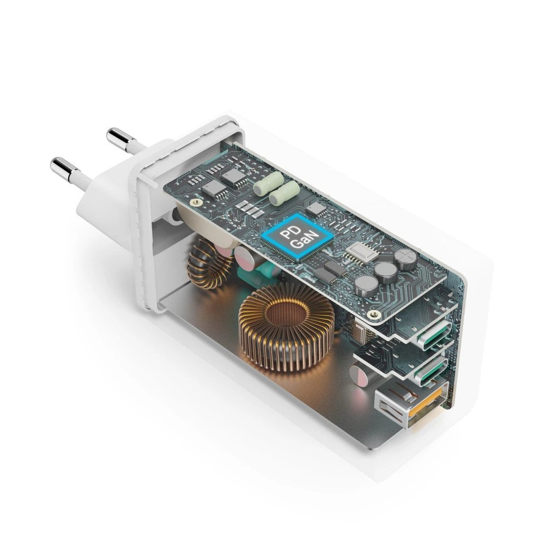 Hama Ladowarka Sieciowa Mini 100w Gan Pd/Qc 2x Usb-C, 1x Usb-A Biala