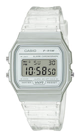 Casio F-91ws-7 Collection Unisex Digital Armbanduhr, Plata/Weiss