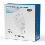 Aisens Cargador Gan 45w - 2xusb-C Pd3.0 Qc4.0 - Blanco