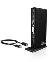 Icybox Ib-Dk2241ac Icybox Multi Docking Station , 2x Usb 3.0, Hdmi, Black