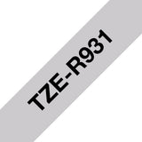 EAN 4977766802383 - Brother TZE-R931 cinta para impresora de etiquetas Negro sobre plata imagen 1