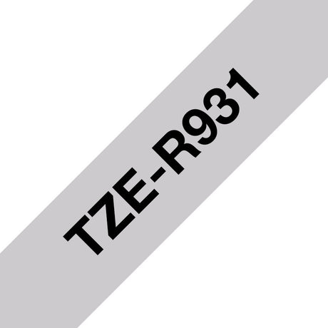 EAN 4977766802383 - Brother TZE-R931 cinta para impresora de etiquetas Negro sobre plata imagen 1