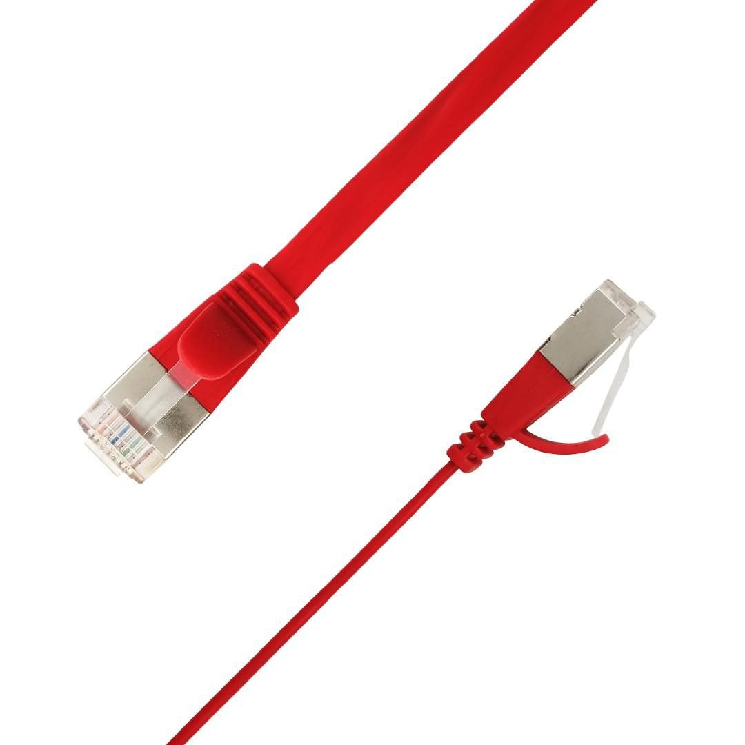 Flat U/Ftp Cat6a Red 2m Awg 32/7, Pvc, 1 85x6mm Stp-Fl6a-00200-Rd