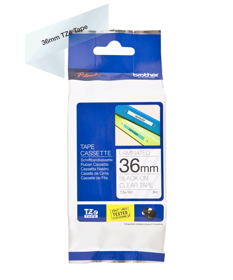 EAN 4977766685023 - Brother TZE-161 cinta para impresora de etiquetas Negro sobre transparente imagen 2