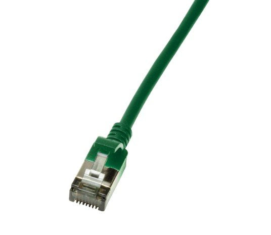 Latiguillo Cat 6a, U/Ftp,  1.50 M, Verde, Lszh-Tpe  Slim Delgado Logilink