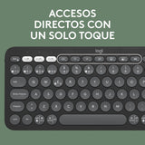 Teclado Español Logitech Pebble 2 Combo  Ratón Incluido Universal Rf Wireless + Bluetooth Qwerty Grafito