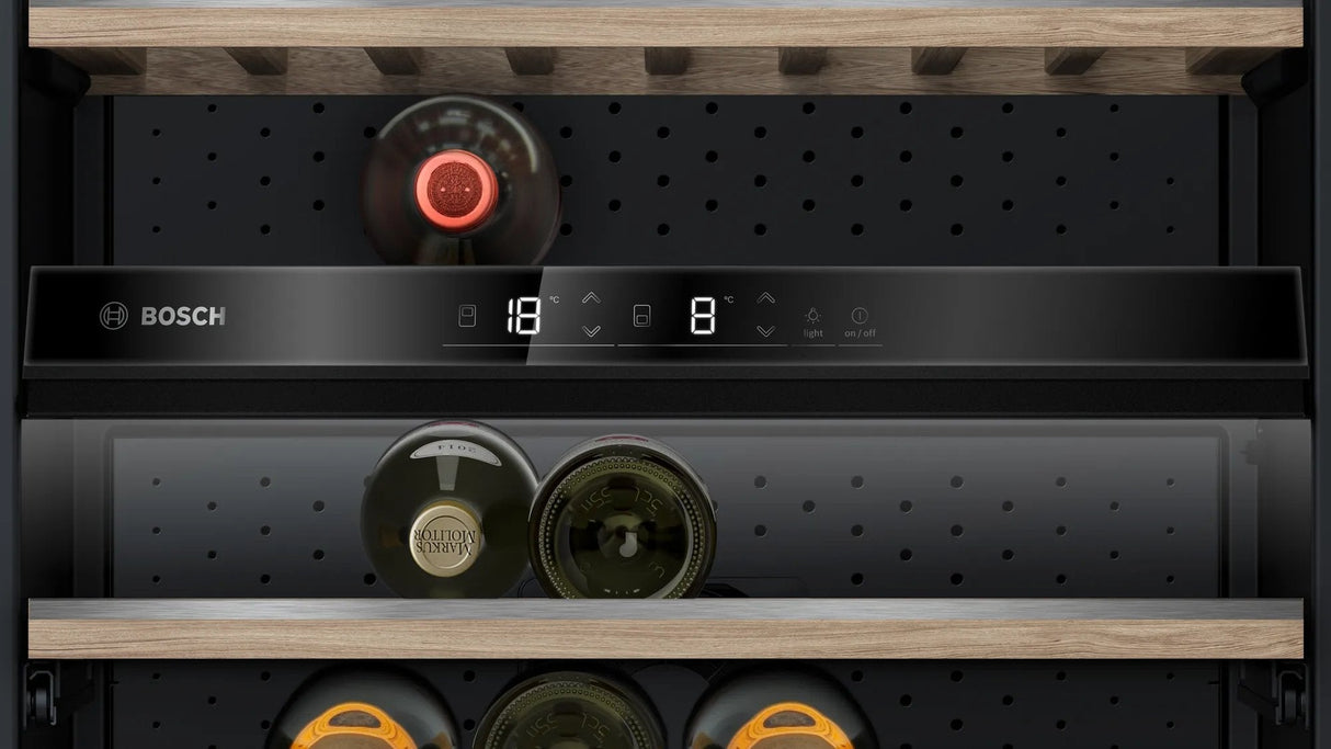 Vinoteca Bosch Hogar Serie Kwk36abga  6, Negra, 2 Zonas De Temperatura Kwk36abga