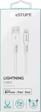 Lightning Cable Mfi 3m Whit 8pin Lightning - Usb A Male